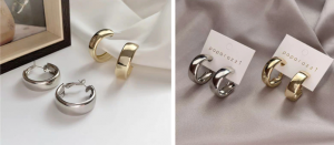Minimalist Large Circle Geometric Round Big Hoop Earrings For Women