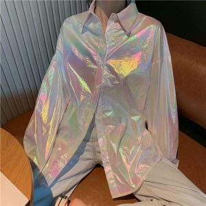 Iridescent Hologram Shirt 1