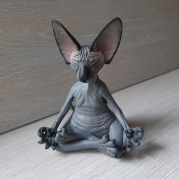 Buddha Sphynx Cat Figurine 1