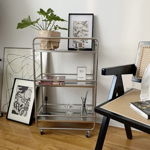 Rolling Metal Shelf 1